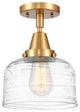 Innovations 447-1C-SG-G713 1-Light Flush Mount, Satin Gold