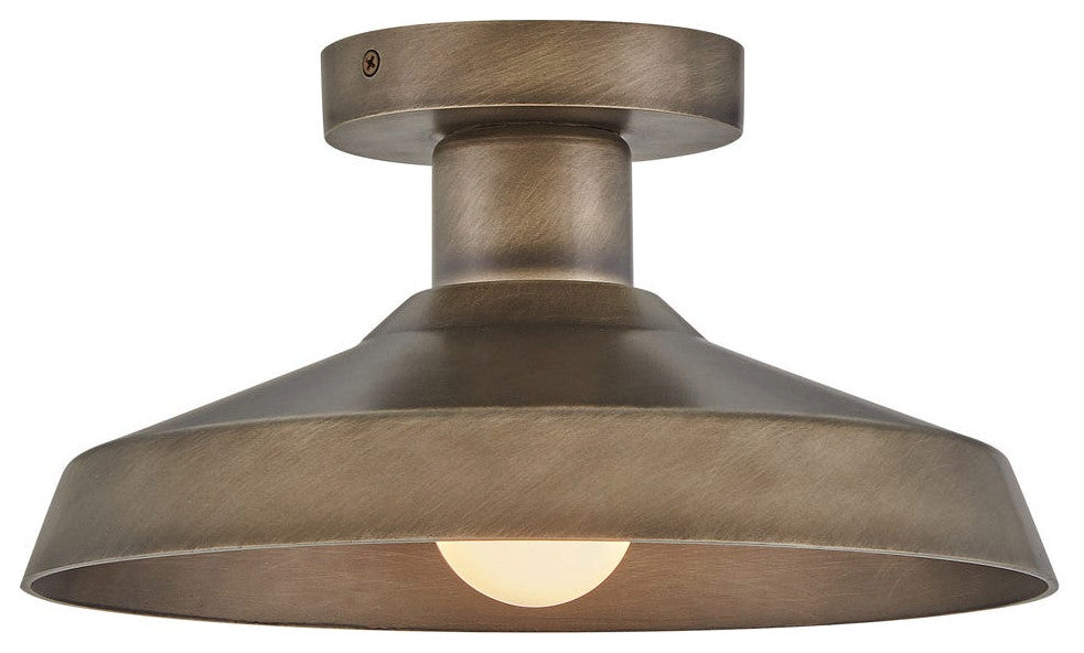 Hinkley Forge 12' Medium Outdoor Flush Mount Light, Burnished Bronze