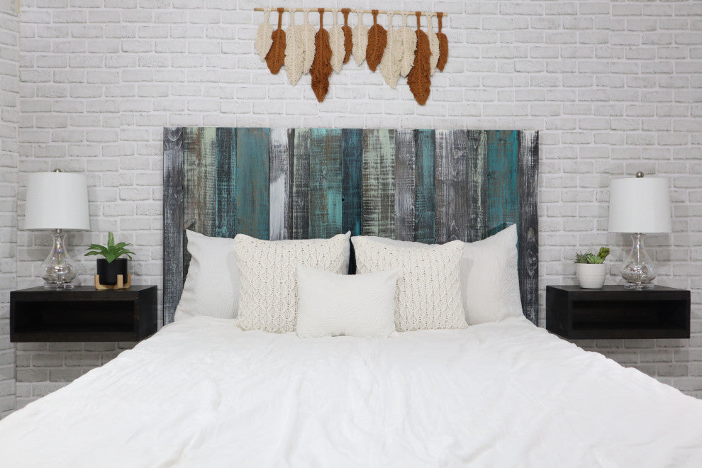 Handcrafted Headboard, Leaner Style, Industrial Mix, Full