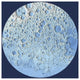 "Unmarked Decorative Topographic Map of the Moon, North Pole" Paper Art, 38"x38"