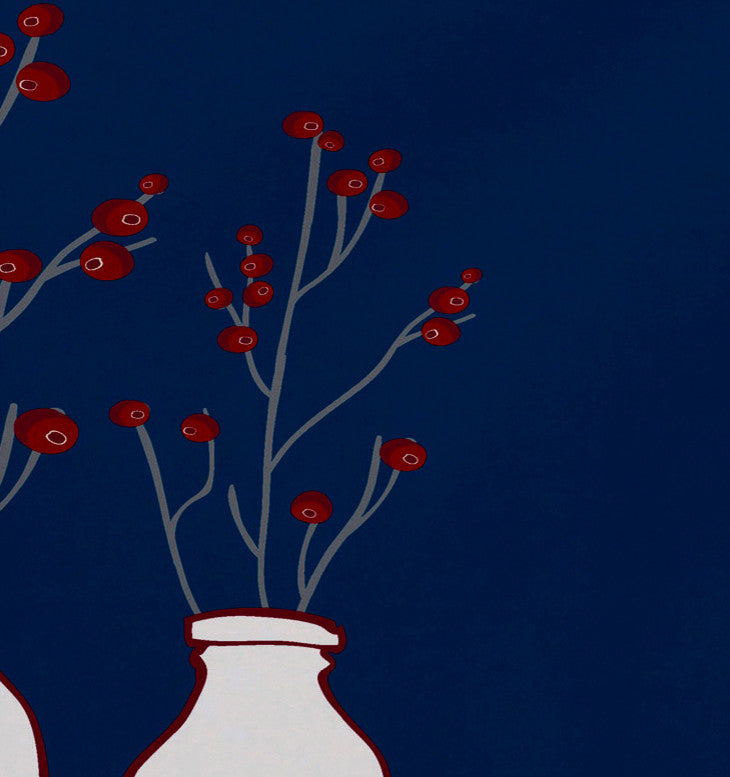 Decorative Holiday Placemat, Set of 4 Floral, Teal