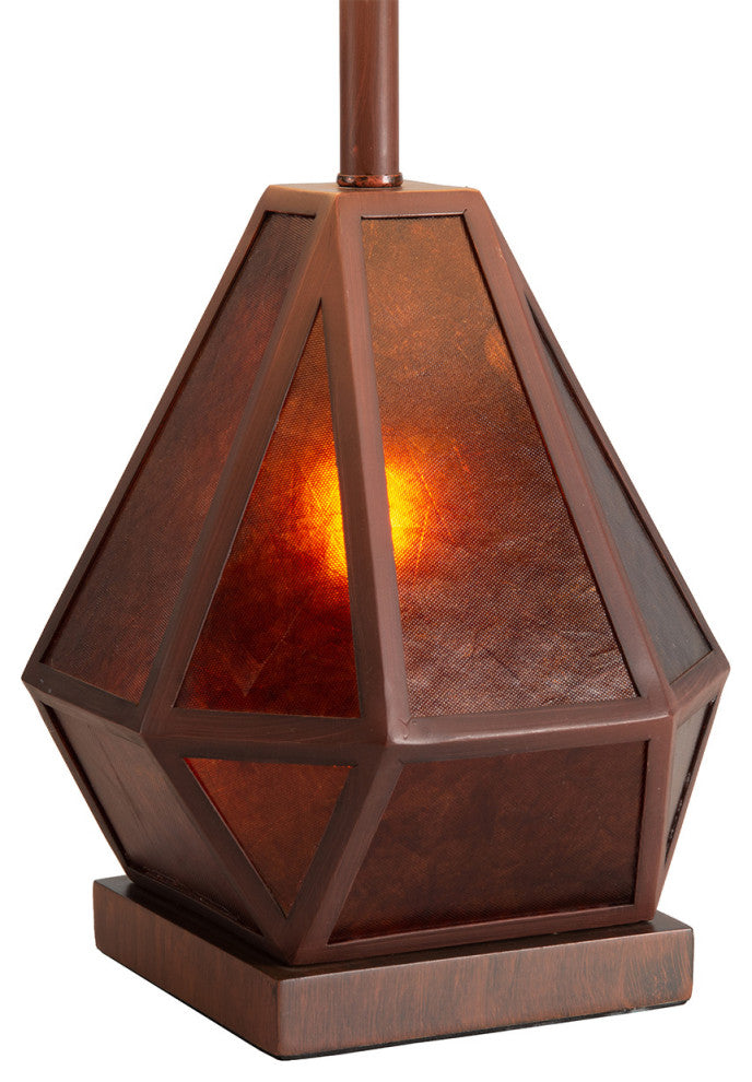 Artifact Natural Mica Table Lamp 22" Gunmetal Charcoal Gray 4-way rotary switch