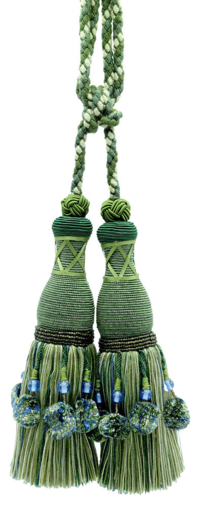 Tassel Tieback, Style# TBRW102, Color# VL08 - Pioneer Green [Set of 2]