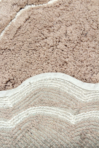 Allure Collection Absorbent Cotton Machine Washable Rug, 2-Piece Set, Linen