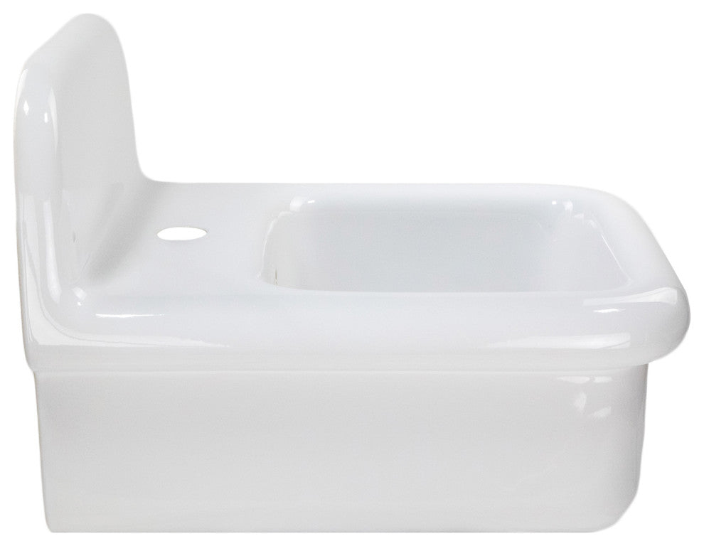 Nantucket Sinks 14" Fireclay Wall-mount Bath Sink