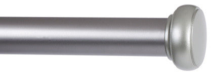 1" Weaver Rust Resistant Ceiling or Wall-Mount Window Curtain Rod, Brushed Nicke