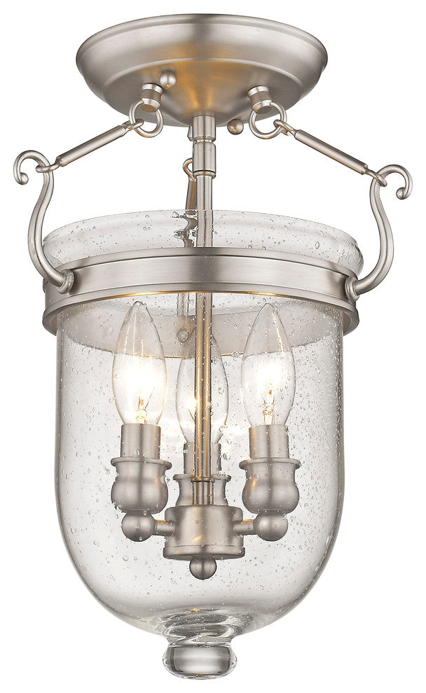 Jefferson Ceiling Mount, Brushed Nickel