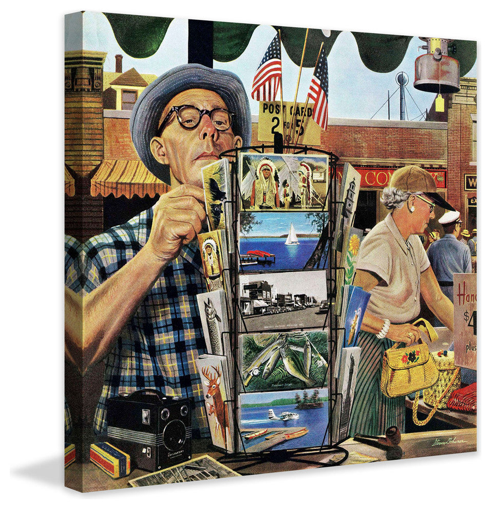 "Postcards" Painting Print on Canvas by Stevan Dohanos