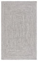 Safavieh Braided BRA201 Rug Machine-Washable, Grey/Ivory, 6'x9'