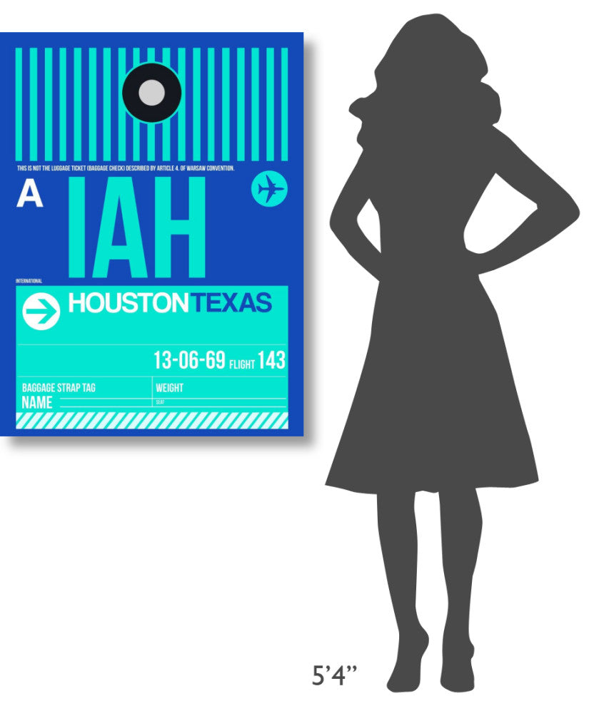 "IAH Houston Luggage Tag 2" Fine Art Print