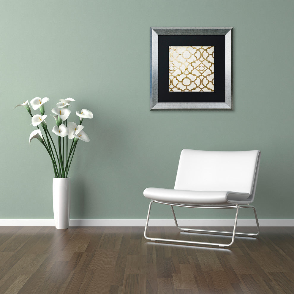 Color Bakery 'Moroccan Gold II', Silver Frame, Black Mat, 11x11
