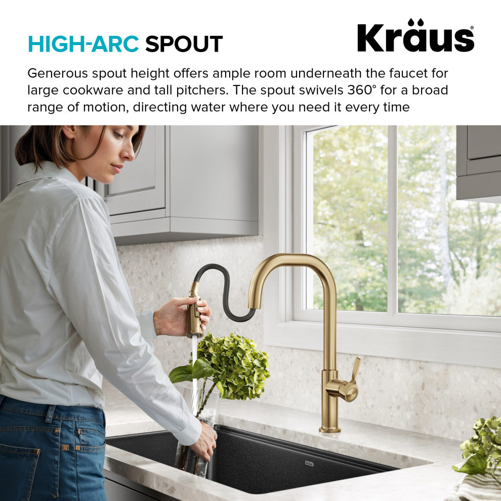 KRAUS Torak 2-Function Single Handle Pull Down Kitchen Faucet SFS