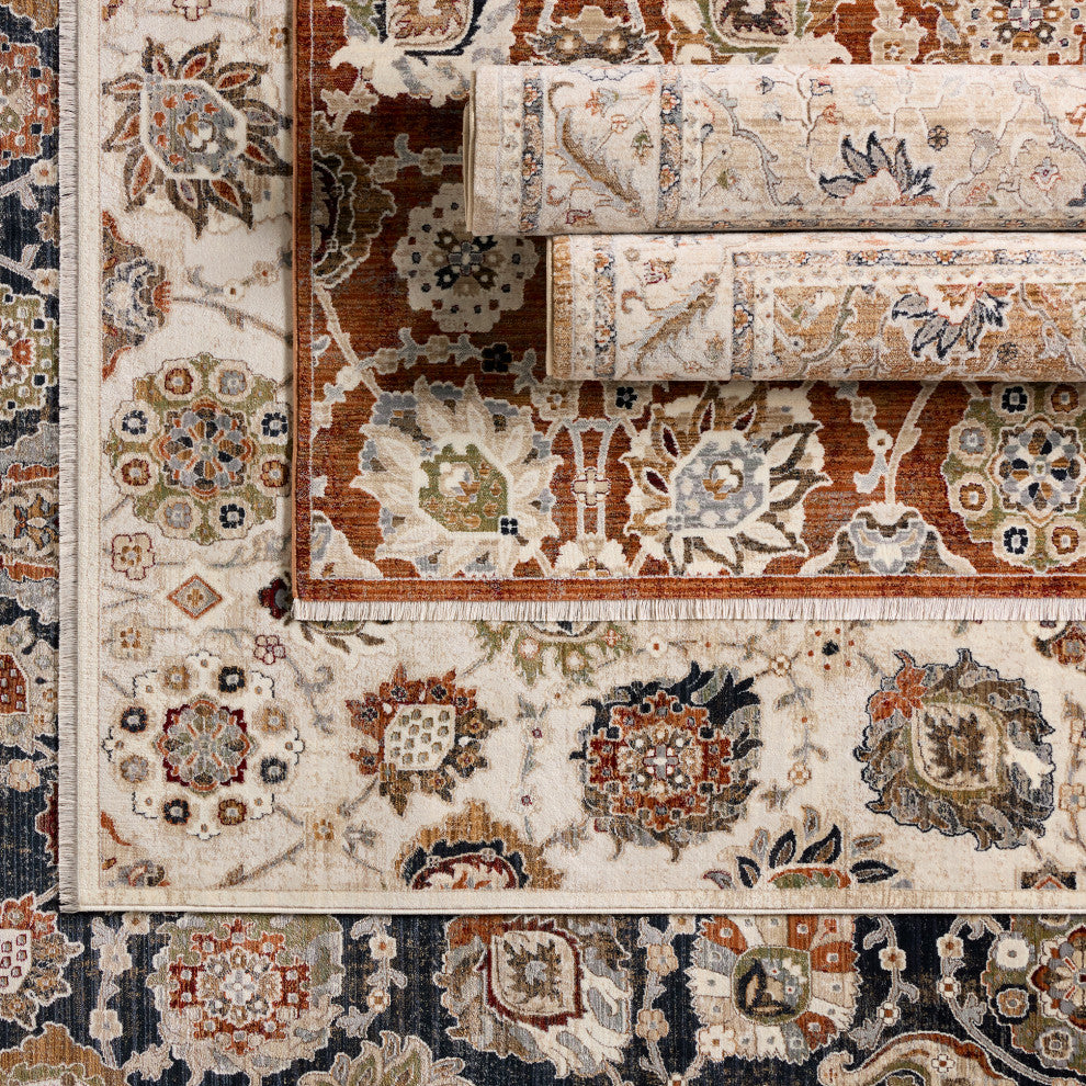 Vibe Romano Medallion Brown/Cream Area Rug 5'X8'