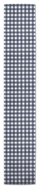 Navy Watercolor Buffalo Check 16x72 Cotton Twill Runner