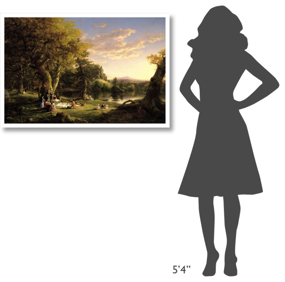"The Pic-Nic, 1846" Digital Paper Print by Thomas Cole, 42"x28"
