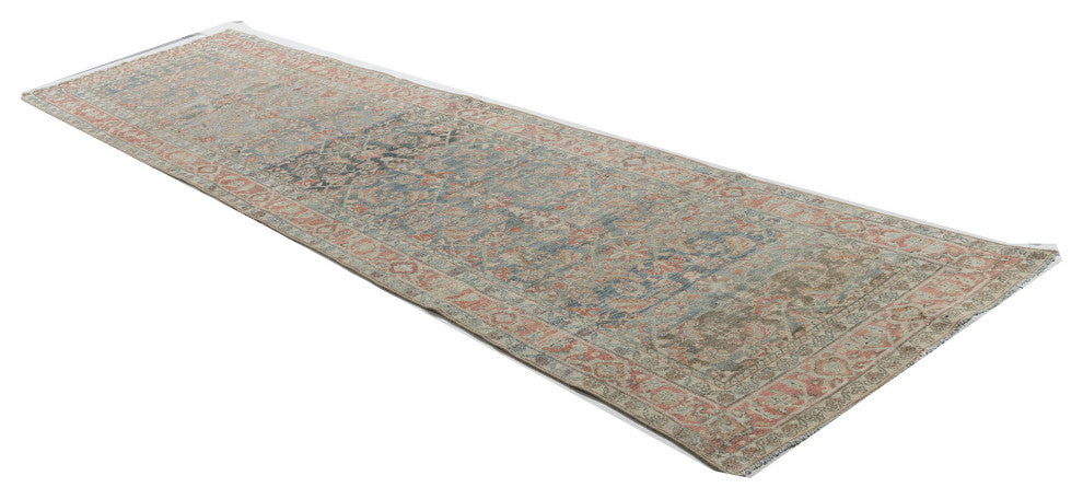 Vintage Distressed Persian Malayer Runner, 3'1x12'9