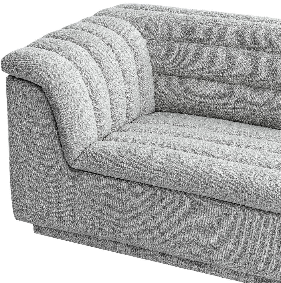 Cascade Upholstered Set, Grey, Boucle Fabric, Chair