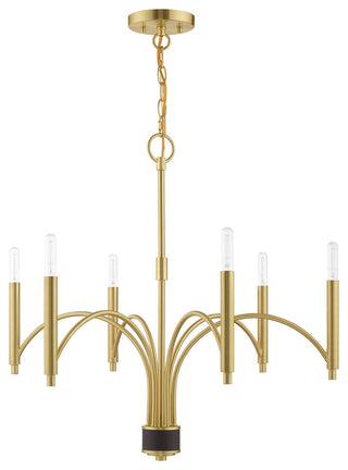 Livex Lighting 51336 Wisteria 6 Light 26"W Chandelier - Satin Brass
