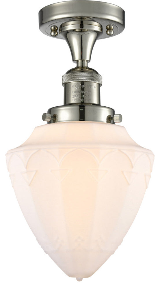 Innovations 517-1CH-PN-G661-7 1 Light Semi-Flush Mount, Polished Nickel