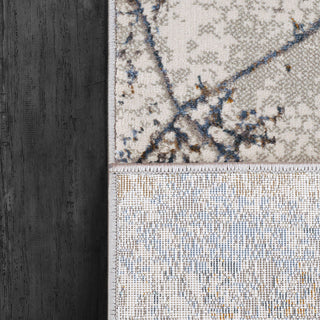 Dynamic Rugs Gold Polyester Area Rug 1352-897 Cream/Silver/Gold, 7'x10'