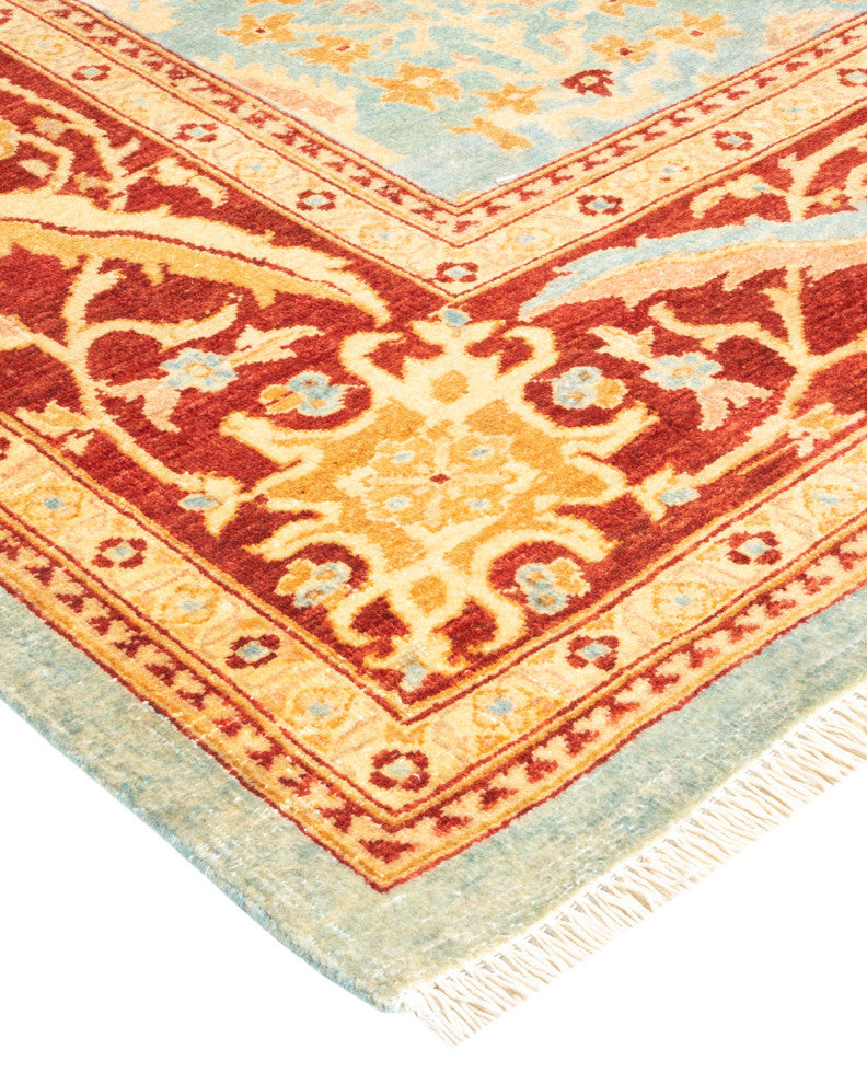 Tutku One-of-a-Kind Hand-Knotted Area Rug Light Blue, 7'10"x10'3"