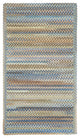 Kill Devil Hill Cross Sewn Braided Rectangle Rug, Light Blue, 1'8"x2'6"