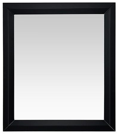 Transitional Framed Mirror, Black Onyx, 28"