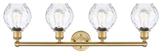 Waverly 4-Light 33" Bath Vanity Light, Brushed Brass Finish, Clear Shade