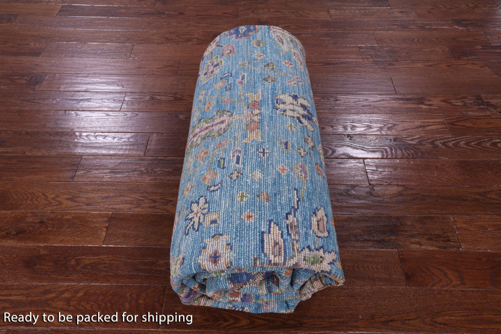 Turkish Oushak Hand-Knotted Wool Rug 9' 3" X 12' 5" - Q15595