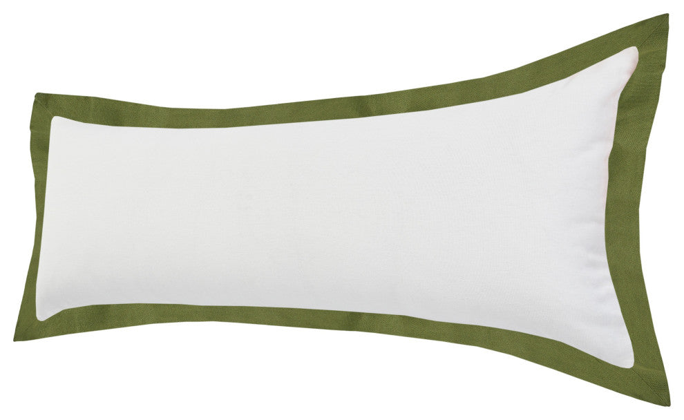 Flora Empire Bordered Throw Pillow, 14"x36"