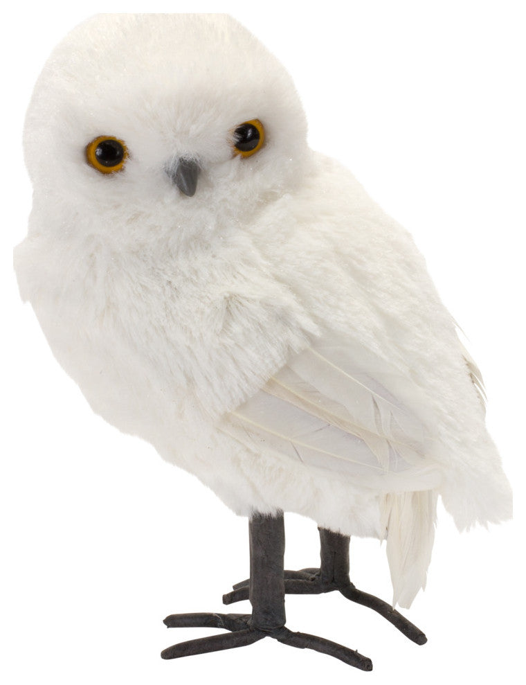 White Owl Decor, 4-Piece Set