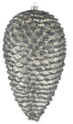 Vickerman N187387D 10" Pewter Matte Glitter Pinecone Christmas Ornament