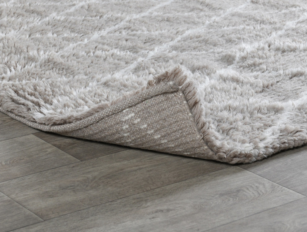 Classic Home Hawthorne Diamond Shag Gray/Ivory 8x10 Rug