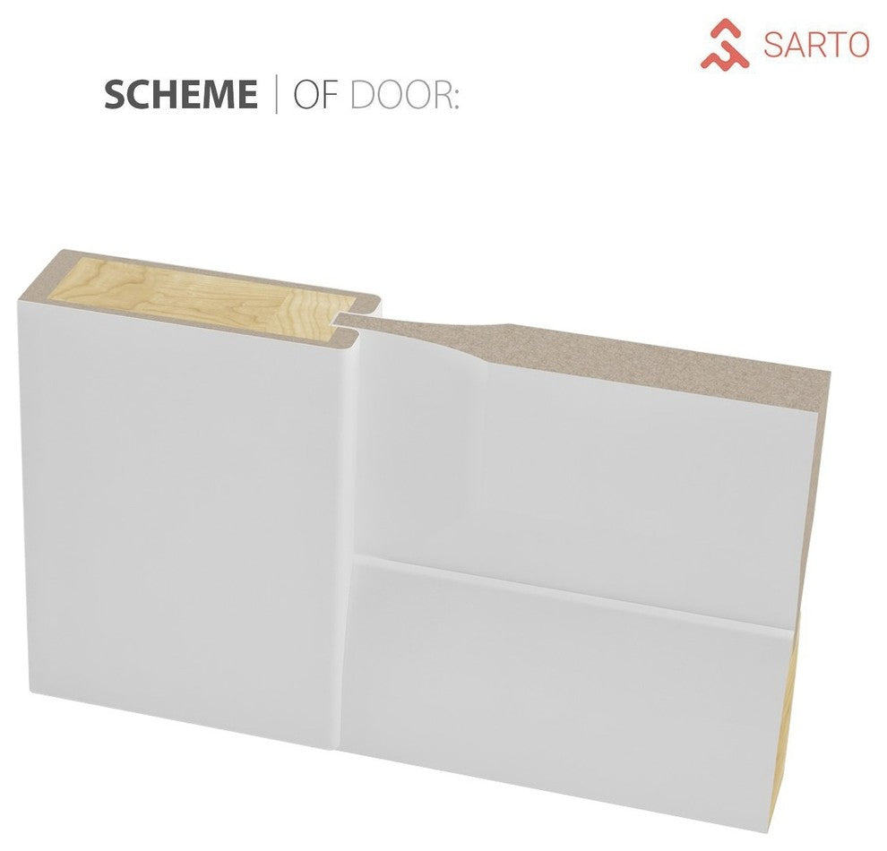 Barn Bypass Doors 56x80 & 6.6ft Hardware|Lucia 31 Matte White|Shaker Panel Door