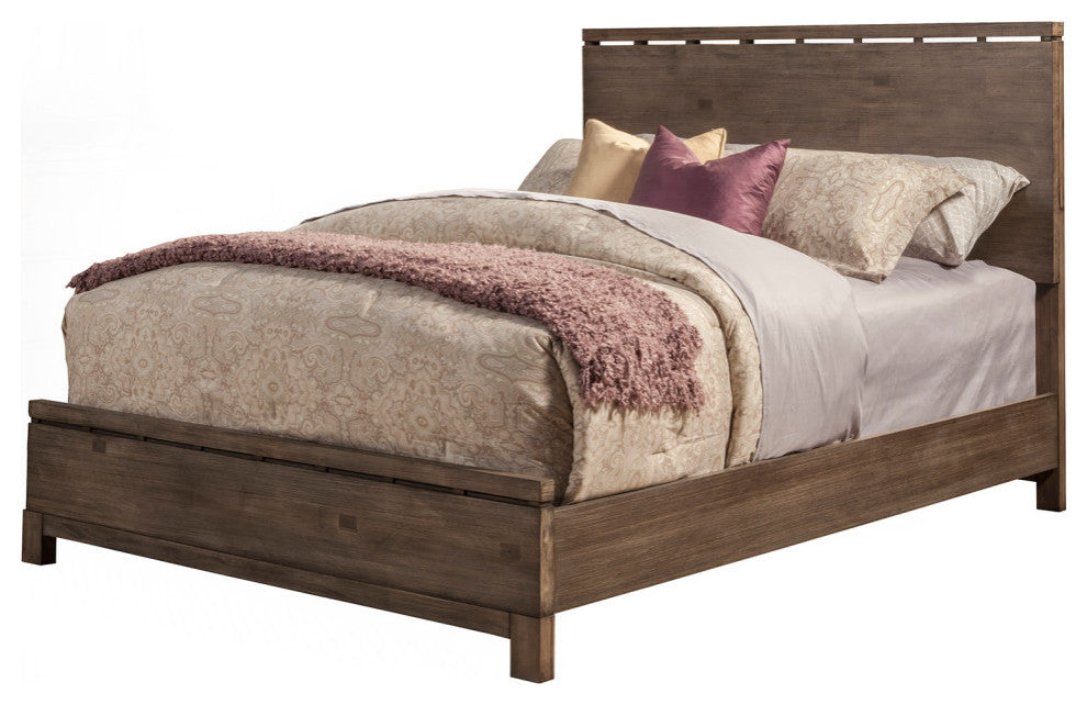 Sydney Queen Panel Bed, Weathered Grey