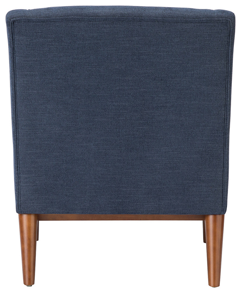 34.2" Comfy Living Room Armchair With Sloped Arms, Set of 2, Navy
