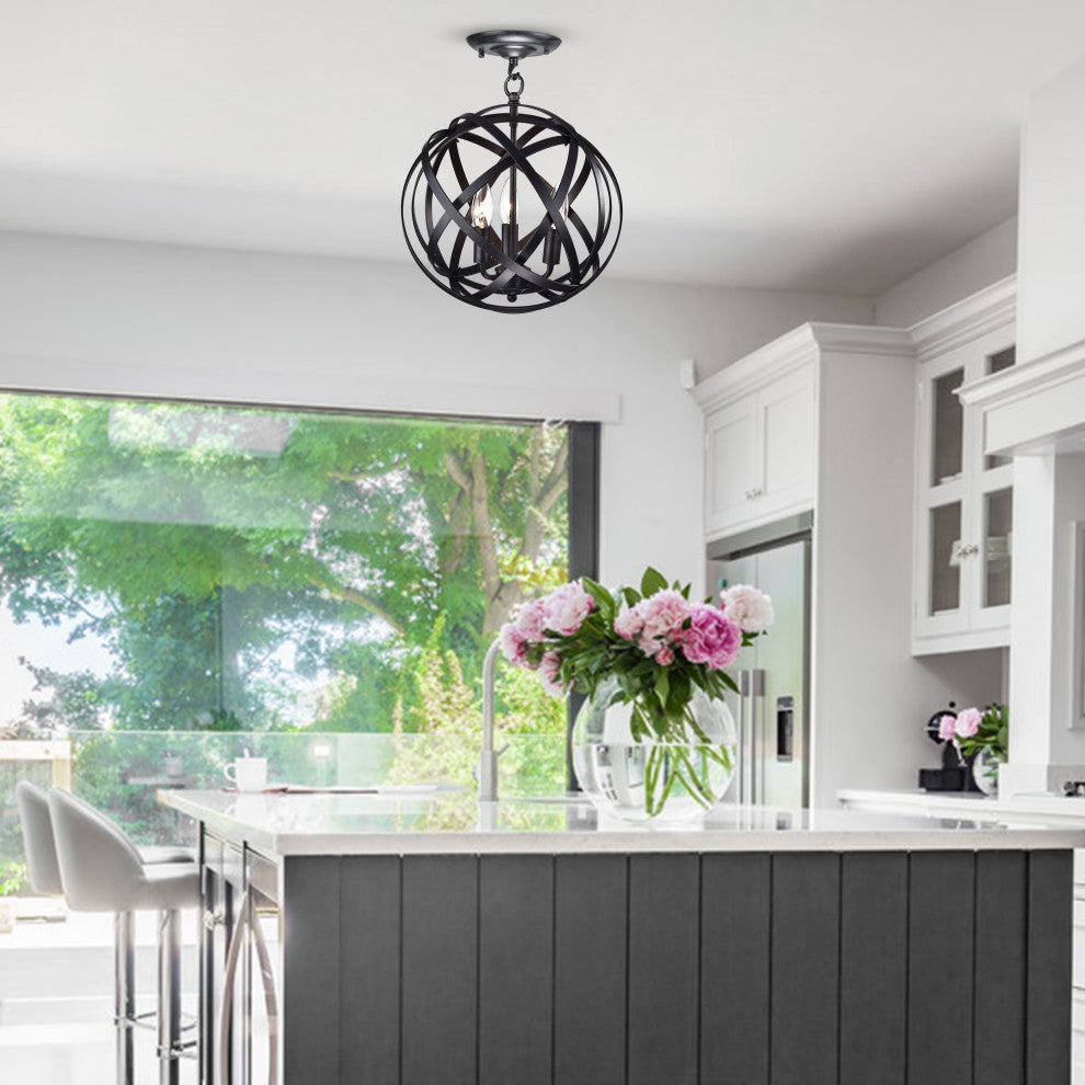 Eucryphia 3-Light Semi-Flush Mount