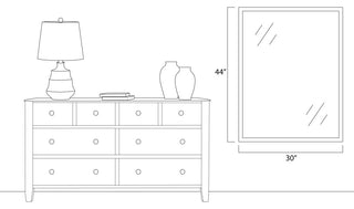 Kendall Framed Wall Mirror, Black, 34"x44"