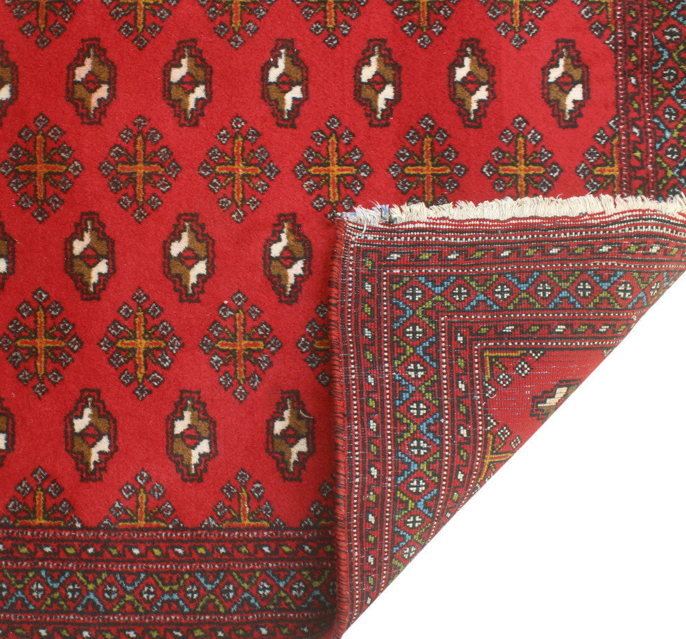 Vintage Distressed Ainsley Red/Brown Runner, 3'2x9'6