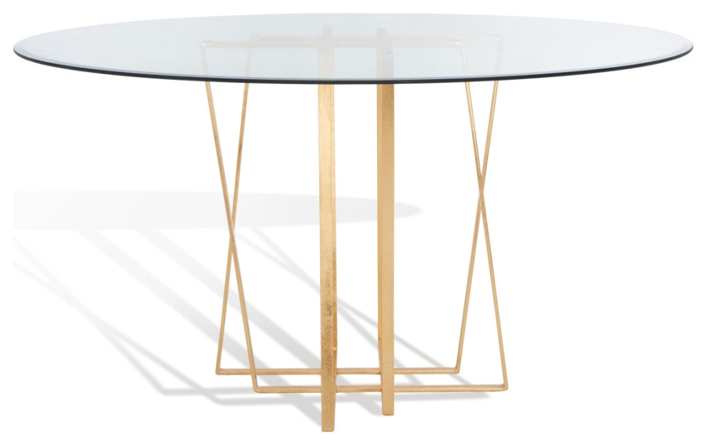 Safavieh Couture Scotty Metal Dining Table, Gold