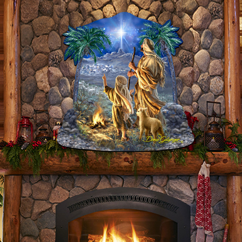 Shepherds Keeping Watch Wall and Door Hanger by Dona Gelsinger