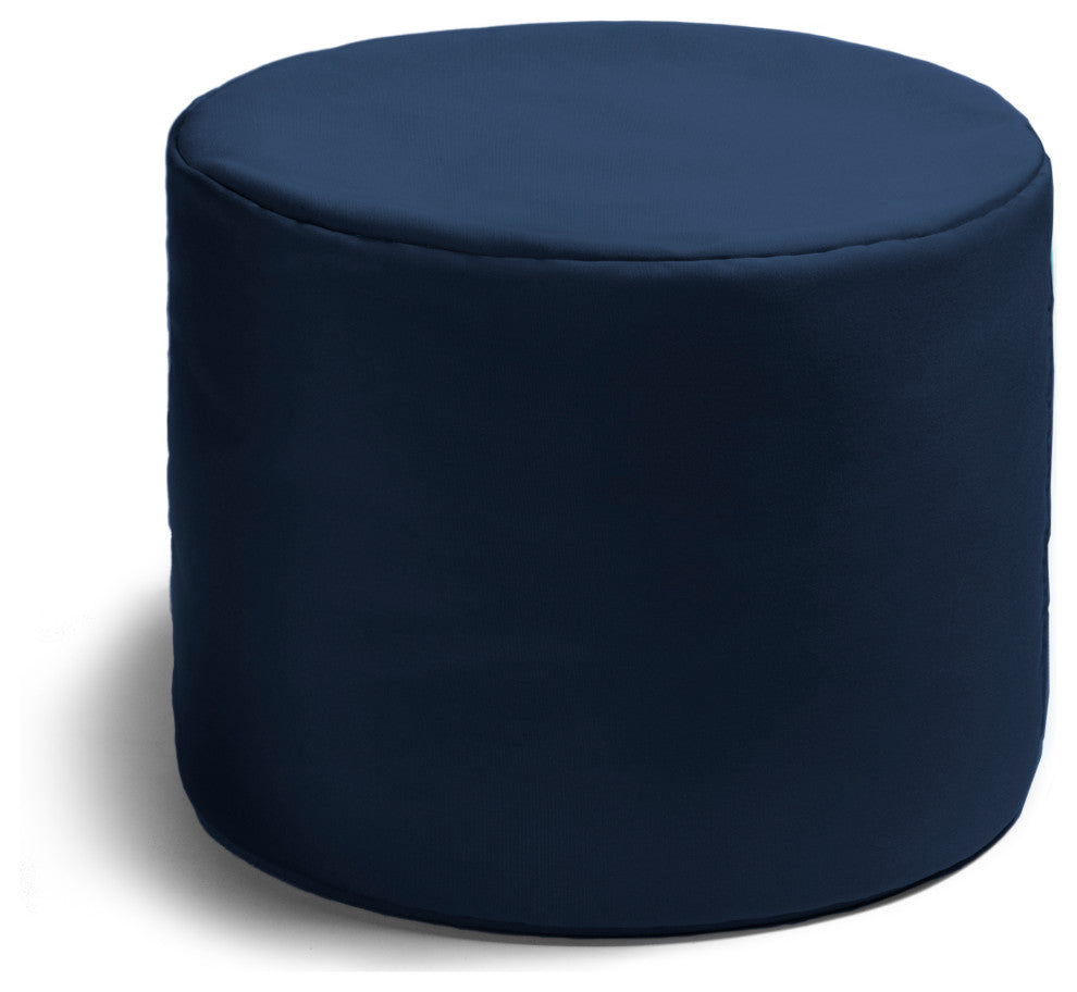 Spring Outdoor Patio Bean Bag Pouf, Navy