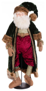 Vickerman KV202836 36" Emerald Twilight Santa Doll With Stand