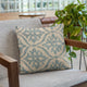 Plutus Blue Flowers Jacquard Luxury Throw Pillow, 20"x30"