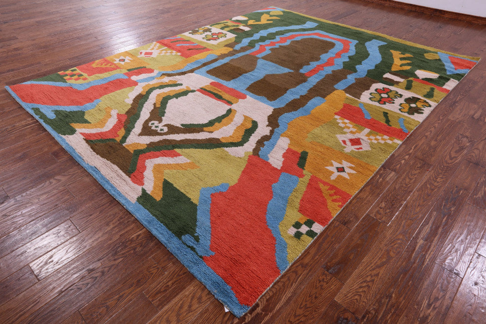 Handmade Moroccan Wool Rug 9' 3" X 12' 1" - Q13104
