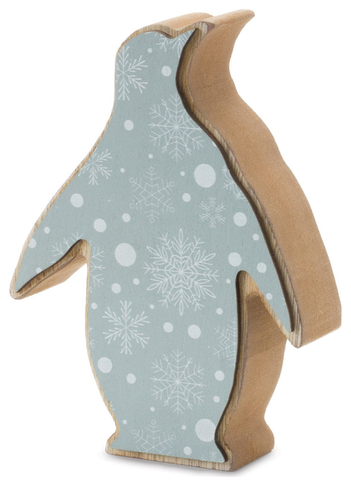 Wood Penguin Decor, Set of 2