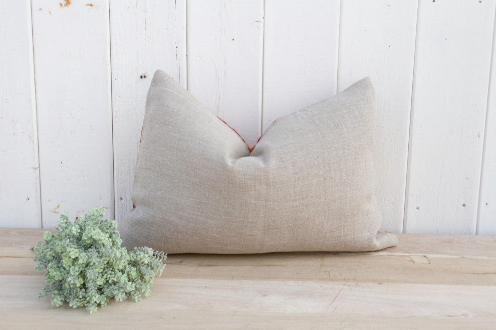 Palash Silk Phulkari Pillow