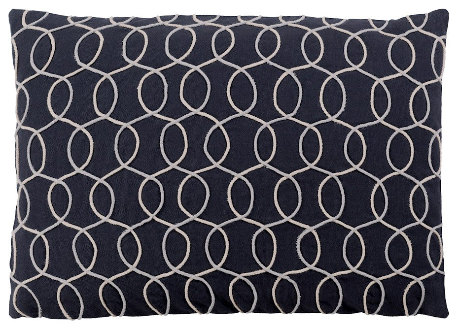 Surya Solid Bold II SDB-005 13"x19" Pillow Kit, Cream/Ink/Medium Gray