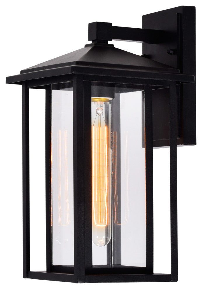 Crawford 1 Light Black Outdoor Wall Light