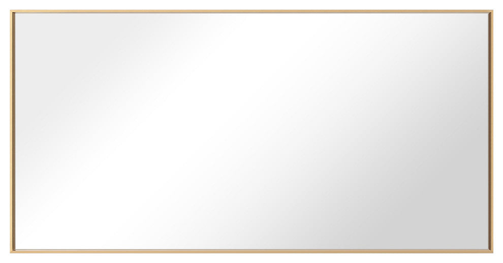 Rectangle Metal Framed Wall Mirror Bathroom Vanity Mirror, Gold, 20"x40